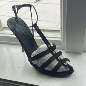 Sergio Rossi Black Gladiator Sandals